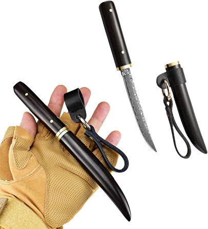 Japon Tanto Efsane Model Damascus