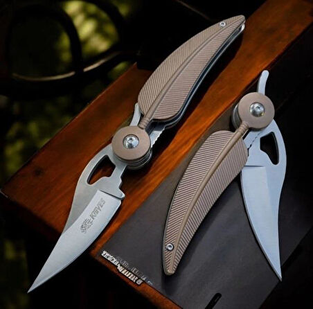 Knife Kızılderili Tüy Çakı Kahverengi