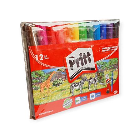 Pritt 12 Renk Jumbo Keçeli Kalem Seti