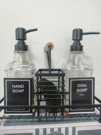 Metal Stantlı 2 Li Sıvı Sabunluk