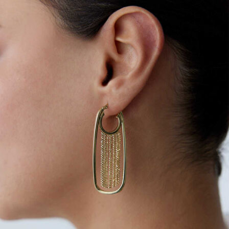 Sallantılı Top Tasarım Küpe