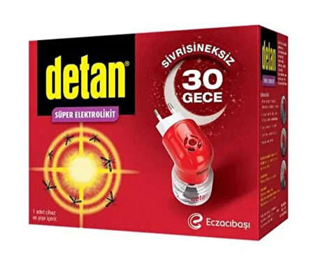 Detan Süper Elektrolikit Sivrisineksiz 30 Gece 1 Cihaz Ve Şişe Detan Sinek