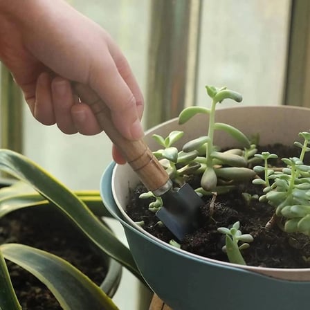 3’lü Mini Bahçe Kamp Seti Kürek Tırmık Çapa El Aletleri Saksı, Balkon ve Çiçek Dikim Bahçe Malzemeleri