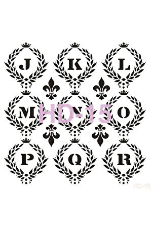 Hd015 Home Dekor Stencil 45x45