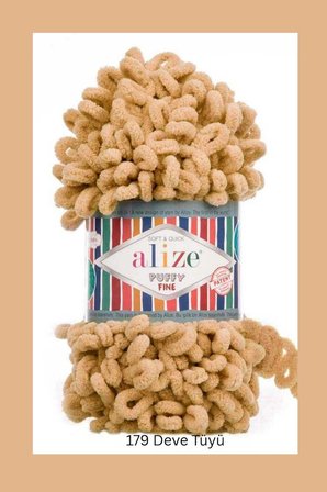 Puffy Fine 1 Adet El Örgü Ipliği Küçük Ilmek - 100 Gr. 14.5mt. Parmak Ipi, Battaniye Ipi