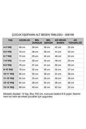 Cepli Cepli Paçası Lastikli Basic Çocuk Eşofman Altı 006199