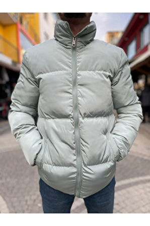 Dik Yaka Şık Görünümlü Şişme Mont