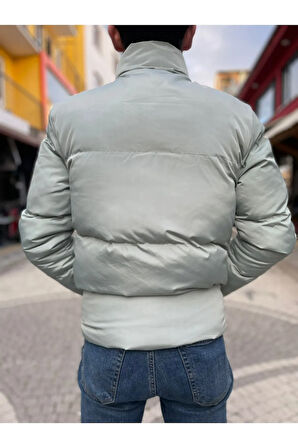 Dik Yaka Şık Görünümlü Şişme Mont