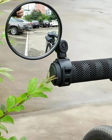 Geniş Açılı Scooter Bisiklet Aynası Ayarlanabilir Gidon Bağlantılı