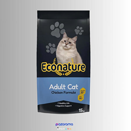 Econature Plus Tavuklu Yetişkin Kedi Maması 15 KG