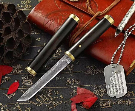 Japon Damascus Tanto Ruyi Jingu Bang 