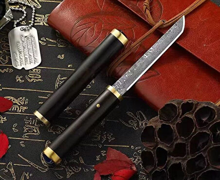 Japon Damascus Tanto Ruyi Jingu Bang 