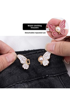 Kelebek Model Pantolon Beli Daraltma Aparatı, Kemer, Broş, Kelebekli Pantolon Beli Daraltma Çıtçıtı