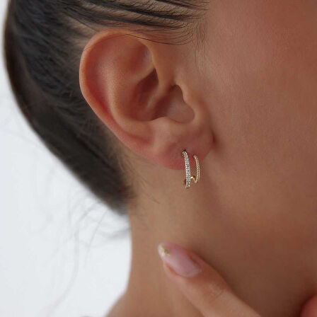 Su Yolu Sarmal İkili Küpe