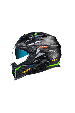 X.wst2 Rockcity Black Neon Yellow Mat Motorcu Kaskı