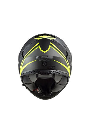 Ff800 Storm 2 Nerve Mat Black H-v Yellow Motorcu Kaskı