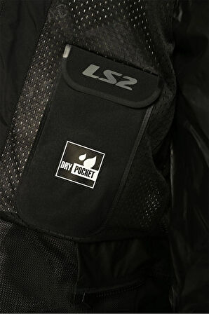 Riva Siyah Gri Kırmızı Fileli Motorcu Montu (Black Grey Red)