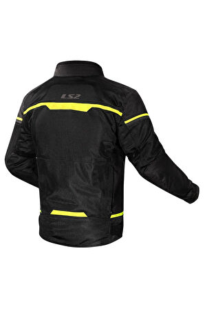 Riva Siyah Neon Sarı Fileli Motorcu Montu (Black Red)