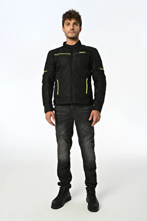 SHADOW SİYAH NEON SARI Motorcu Montu