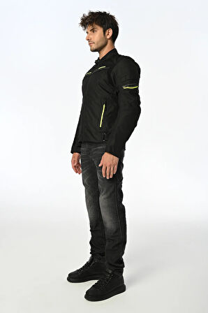 SHADOW SİYAH NEON SARI Motorcu Montu