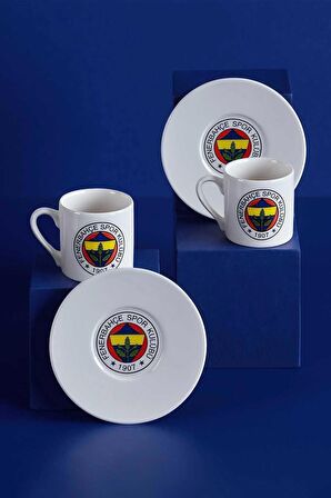 LİSANSLI FENERBAHÇE 2 KİŞİLİK PORSELEN YEMEK TAKIMI VE  FİNCAN TAKIMI SETİ 