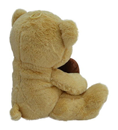 Girist Orta Boy Peluş 40 cm Kalpli Kahverengi Sevimli Oyuncak Ayıcık