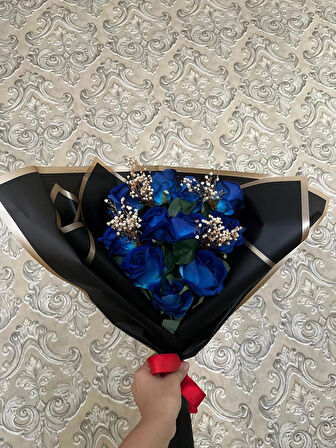 KAYZEN 10 LU MAVİ GÜL BUKETİ