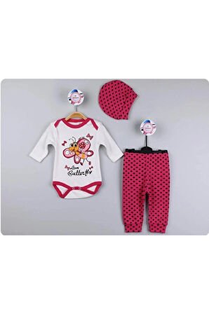 Veraye socks Kız Bebek Alt Üst Takım 3'lü