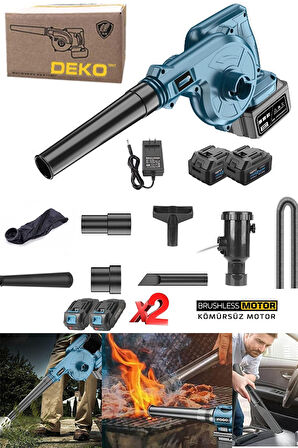 Çok Fonksiyonlu Yaprak Üfleme Toz Toplama Makinesi Lithum 40V Çift Bataryalı Hortumlu Full Set