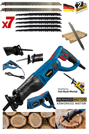 Döner Başlık Metal Dişli Tilki Kuyruğu Ahşap Kemik Kesim Makinası Panter Testere 7 Bıçak Hediye