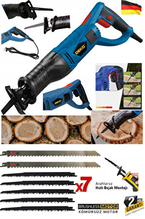 Yüksek Metal Dişli Sistem Elektrikli Tilki Kuyruğu Panter Testere Tuğla Beton Tahta Kesim