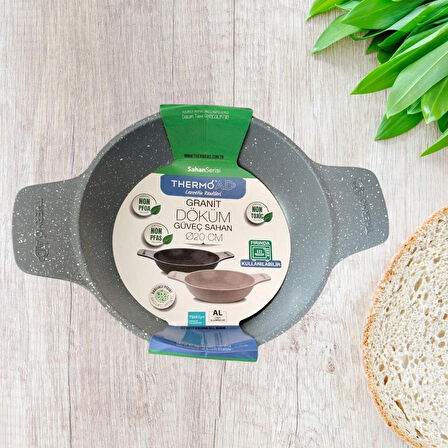 Thermo AD 20 cm Granit Döküm Güveç Sahan - Fırın ve Ocak Kullanımına Uygun