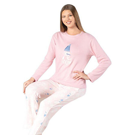 Pijahome Kadın Kışlık Termal Uzun Kollu Pijama Takımı
