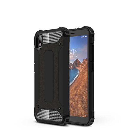 Xiaomi Redmi 7A Kılıf Armor Hybrid Zırh Silikon