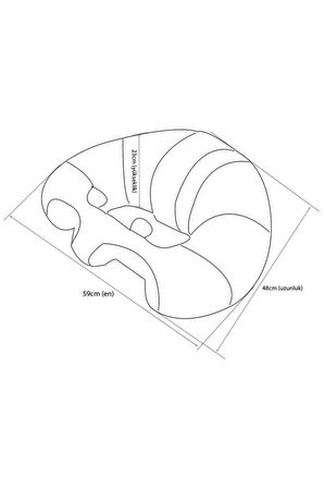 Bebek Oturma Destek Minderi - Siyah Beyaz