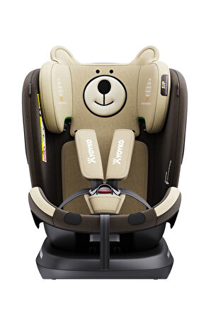 Markgross Yeni Bear 360 ° Dönebilir Yatabilir i-Size 0-36 Kg OtoKoltuğu ISOFIX/SIP/LATCH Kahverengi