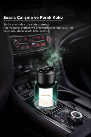Araç İçi Aroma Difüzörü Hava Nemlendirici Yıldız Tavan Işıklı Şarjlı Oda ve Araba Kokusu TCF-02