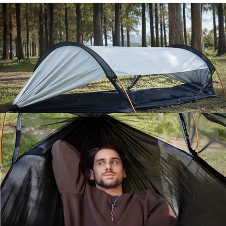 2 Kişilik Cibinlikli Hamak Çadır Tente Seti Kamp Hamağı Sineklikli Outdoor Hamak Taşıma Çantalı