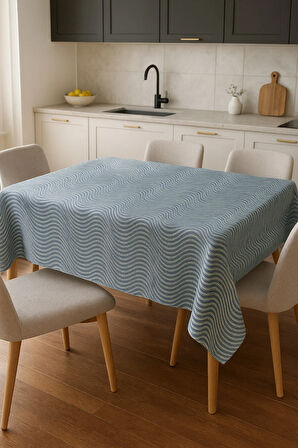 Lüks Hasır Su Geçirmez Şeffaf Pvc Masa Örtüsü Silinebilir Muşamba Sofra Bezi