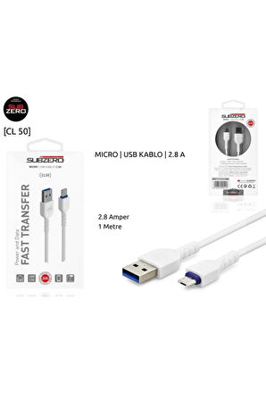 Micro Usb Şarj Ve Data Kablo | Hızlı 2.8a - 1m - Cl50