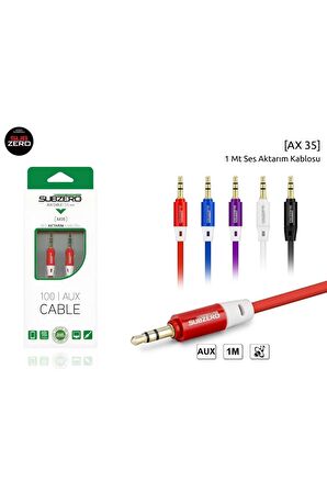 Ax35 1mt Aux Kablo Siyah