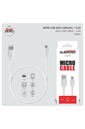 Usb Şarj Kablosu (Micro) 2a 1m