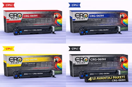 Canon i-SENSYS LBP-673Cdw Yüksek Kapasite 4 Renk Set Çipli Muadil Toner