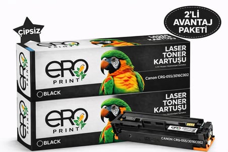 Canon MF-743cdw Siyah Muadil Toner - 2400 Sayfalık Çipsiz Toner - 2'li Avantaj Paket