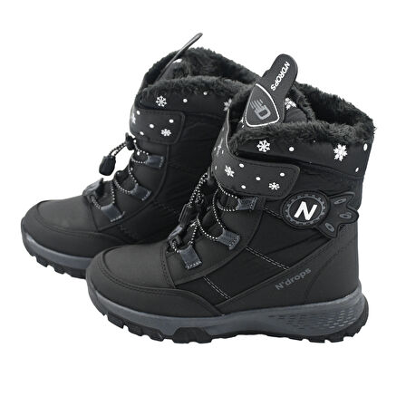 SİA ÇANTA BOOT'S ÇIRTLI & BAĞÇIKLI ORTAPEDİK  & ANATOMİK SAĞLAM KAYMAZ TABANLI UZUN KONÇLU İÇİ KÜRKLÜ NEFES ALAN ÇOCUK SNOW BOOT