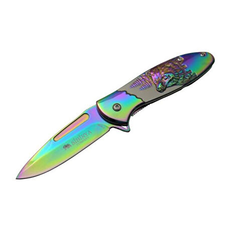 Sibirya Ayı Desenli Rainbow Çakı