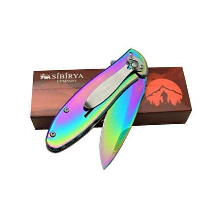 Sibirya Ayı Desenli Rainbow Çakı