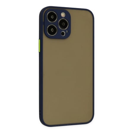 Apple İphone 15 Pro Max Kılıf Montreal Silikon Kapak - Lacivert
