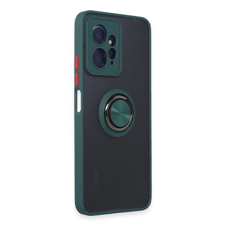 Xiaomi Redmi Note 12 4g Kılıf Montreal Yüzüklü Silikon Kapak - Yeşil