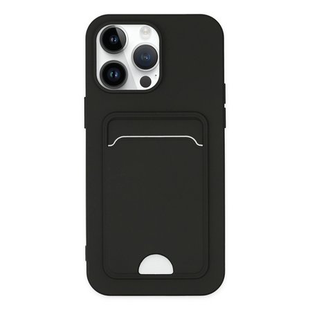 Apple İphone 14 Pro Kılıf Kelvin Kartvizitli Silikon - Siyah